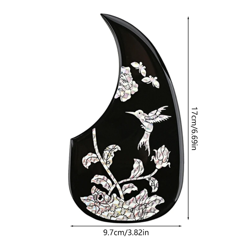 1pc Acoustic Folk Guitar Pickguard Self Adhesive Anti-Scratch Sticker Guitar Shell Guard Plate Guitar Pick Guard Sticker