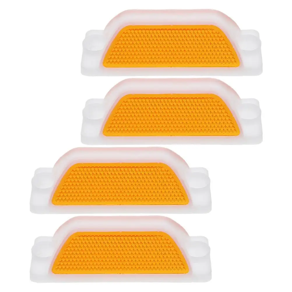 

4pcs Reflective Delineators Highway Road Markers Driveway Entrance Guides Rectangular Pavement Reflectors Adhesive