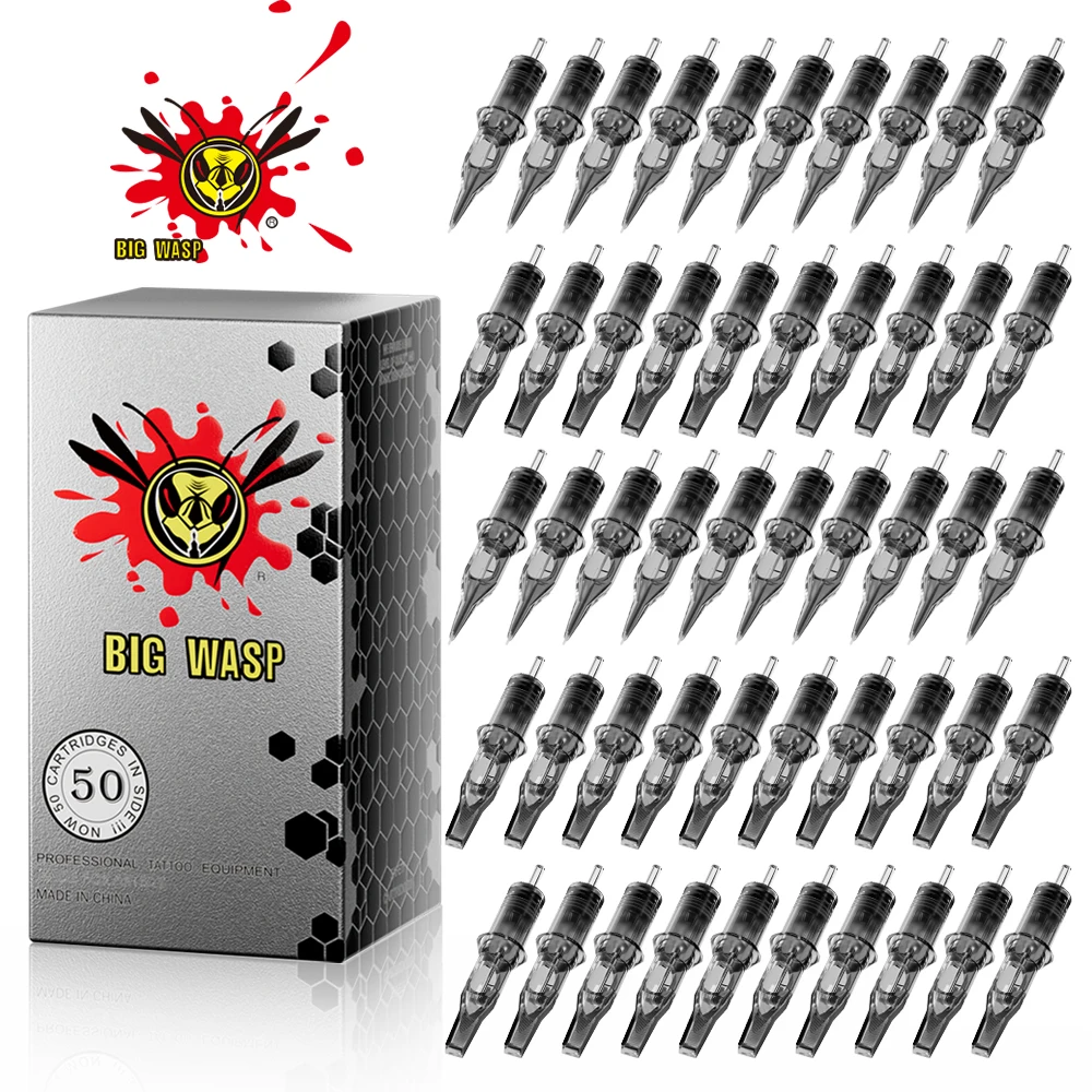 

BIGWASP 50 шт./кор. игла для картриджа для татуировки RL/RS/RM одноразовая стерилизованная безопасная игла для татуировки для тату-машины принадлежности для татуировки