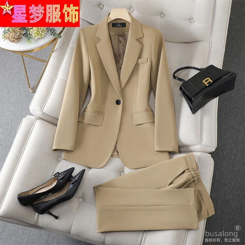 

Business Suit Women's Autumn and Winter Temperament Overall Suit Spring and Autumn Business Wear Formal Suit Work Clothes Fashio