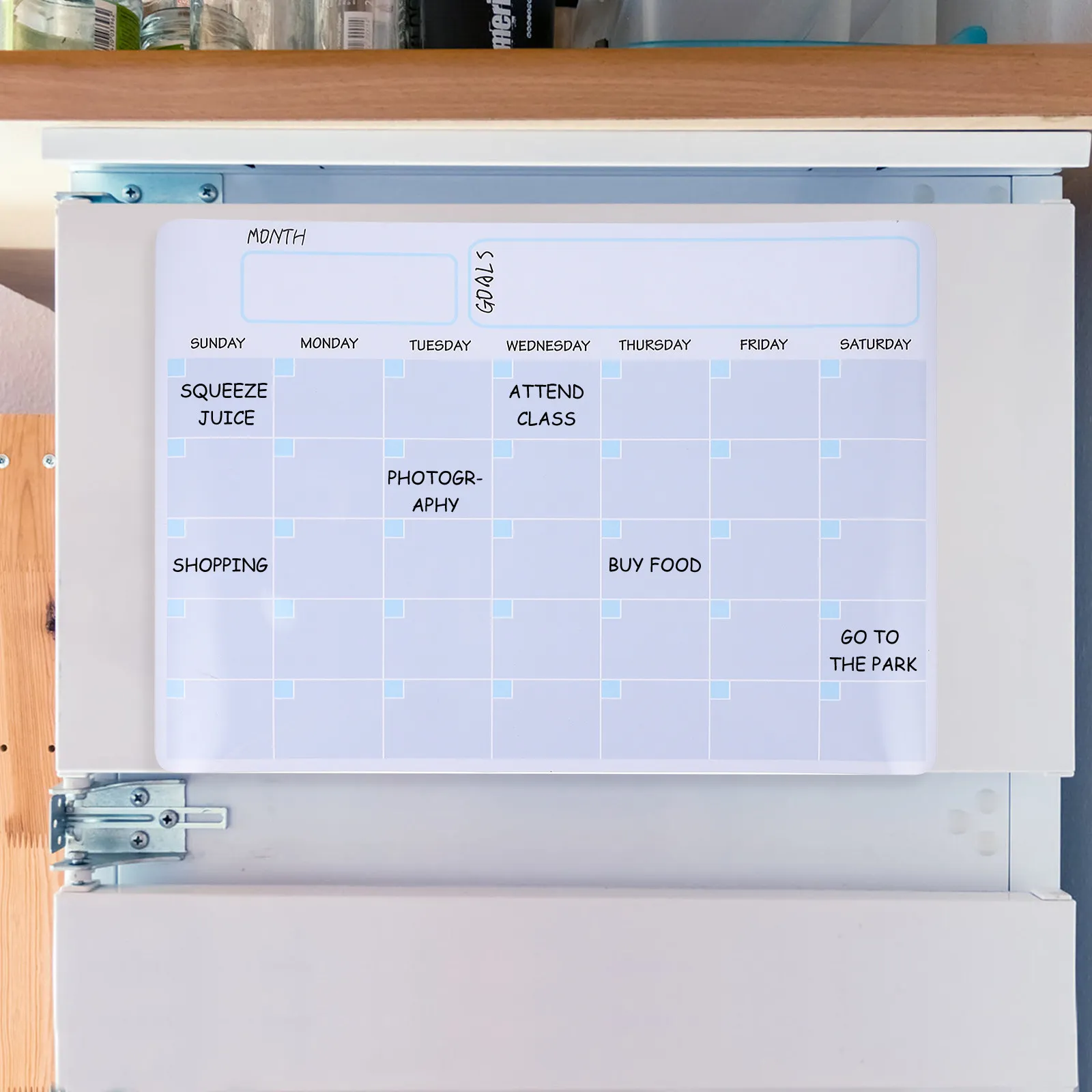 

Magnetic Fridge Calendar Board Erasable Monthly Planner Schedule Organizer Meal Prep Notepad Refrigerator Message Board Plan