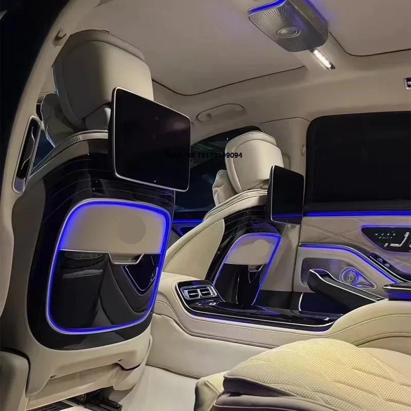 

For-MercedesBenz Maybach-W223 S480 S580 S680 Black Piano Aint Panel Piano Lacquer Trim Big Seat Back