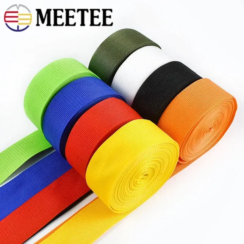 

5/10M 50mm 2'' Nylon Webbing Ribbon Colorful Braided Bag Strap Tape for Garment Sewing Webbings Bias Decorative Lace Trims Band