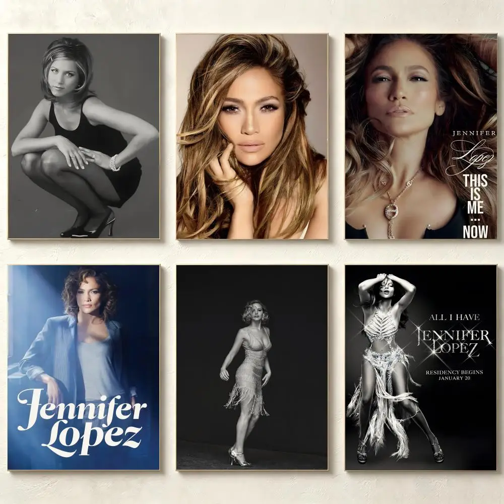Póster de la celebridad J-Jennifer Lopez, pintura artística para pared, decoración del hogar, impresión para decoración de sala de estar, sala de juegos, producto popular