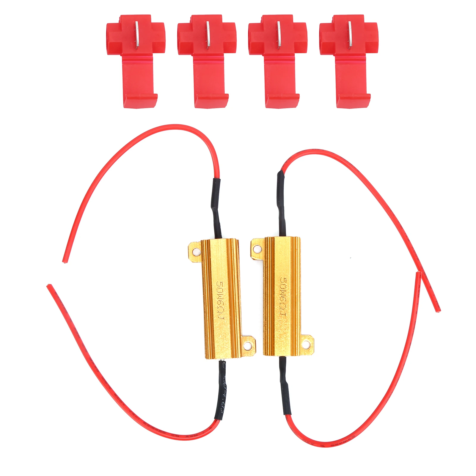 50 واط LED فك خطأ فك المعادن + ABS المواصفات القياسية 6Ω لقطع غيار السيارات لمصباح النهار الجري للمصباح الأمامي