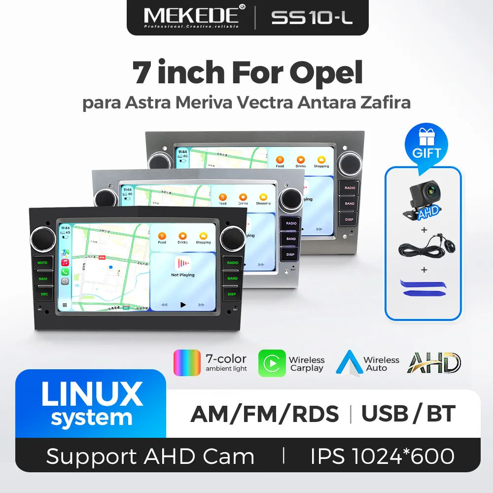 2Din Car Audio Radio GPS CarPlay Auto MirrorLink  For Opel Astra H J Vectra Vauxhall Antara Zafira Corsa C D Vivaro Meriva Veda
