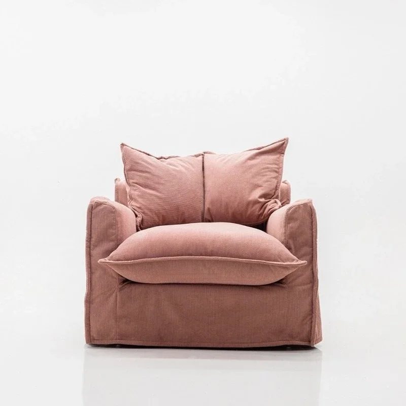 

Nordic cream style fabric sofa Nordic simple size villa living room three-person special-shaped solid wood sofa