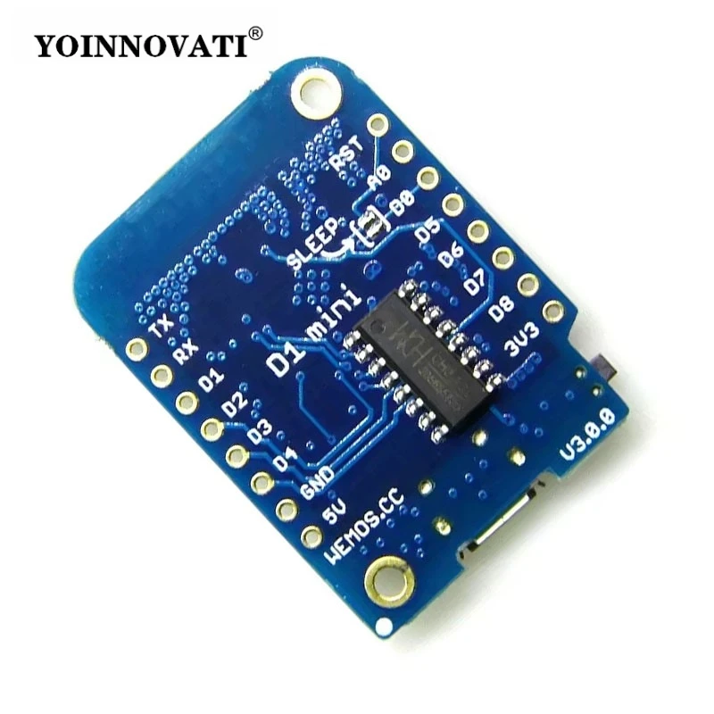 For Wemos D1 Mini V3.0.0 WIFI Internet of Things Development Board Based ESP8266 CH340 CH340G 4MB Nodemcu V2 MicroPython
