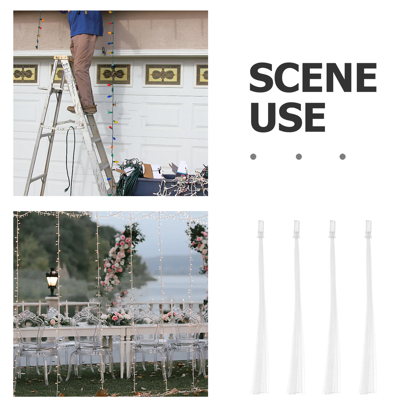 50 шт. оптоволоконные украшения, простая установка, светящиеся волоконные палочки, украшения для стола для вечеринок, домашние неоновые украшения для стола, праздничный реквизит