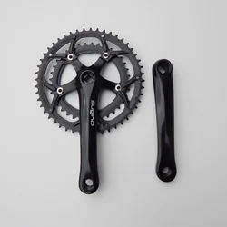 Road Bike Double Chainring 5 Bolts Highway Vehicle Tooth 36-48T Aluminum Alloy Supports 8-11 Speeds Highroad Bicycle Crankset