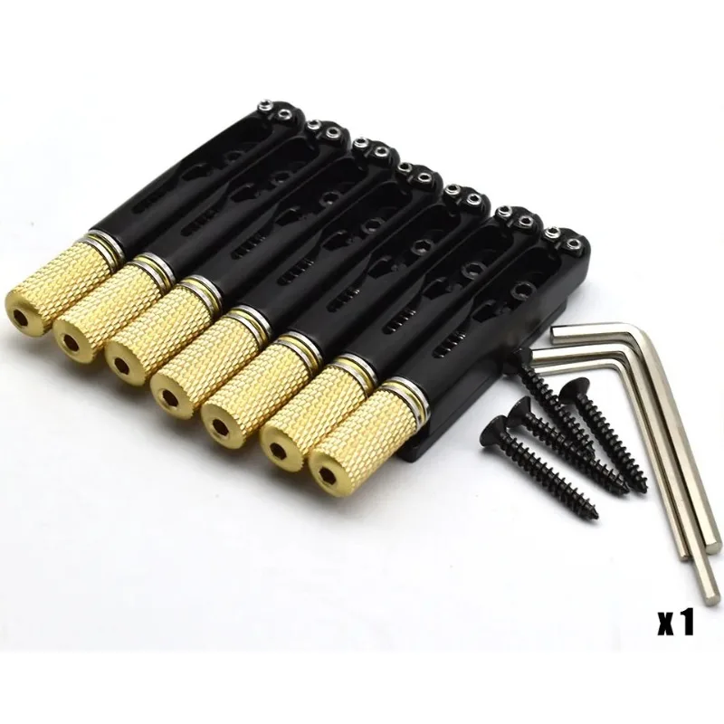 

Brass Headless Guitar Bridges for 7 Strings Electric Guitar Headless Guitar Parts Black