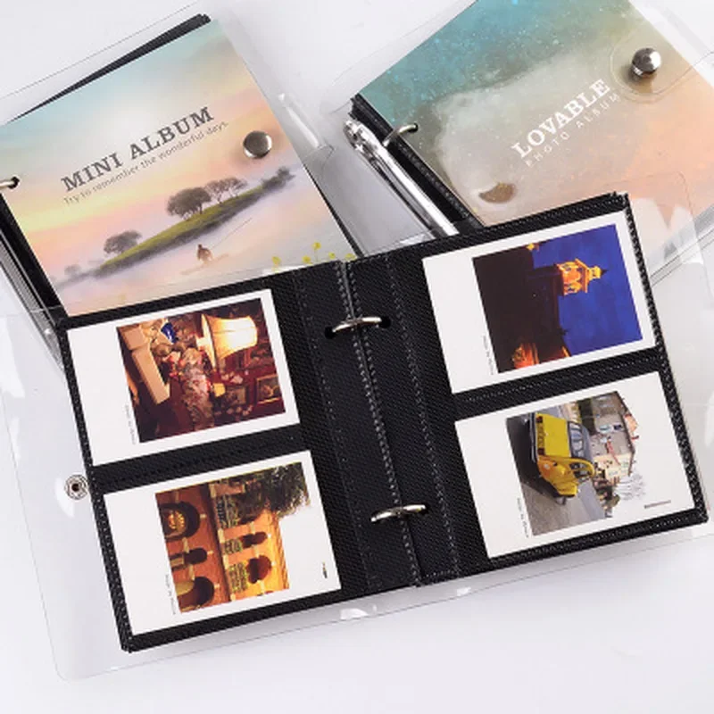 100 Taschen Mini 3 Zoll Fotoalbum Loseblatt PP Album Ticket Aufbewahrung Postkarte 3 Zoll Speicher