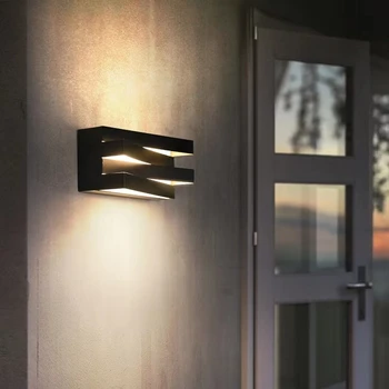 Iluminación LED para jardín al aire libre lámpara de pared IP65 Villa porche puerta iluminación 110v-260v aplique luminaria