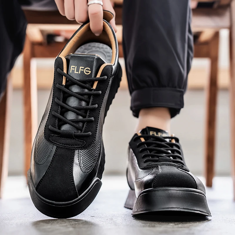 레트로 패션 브라운 남성 로우 스니커즈 빅 사이즈 45 통기성 플랫 슈즈 트레이너 남성 레이스 업 캐주얼 스니커즈 Zapatillas Hombre