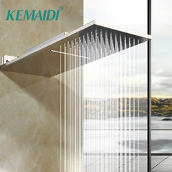 KEMAIDI Bathroom Shower Head 304 Stainless Steel Rainfall Shower Head Chrome Finish Square Waterfall Shower Heads for bath