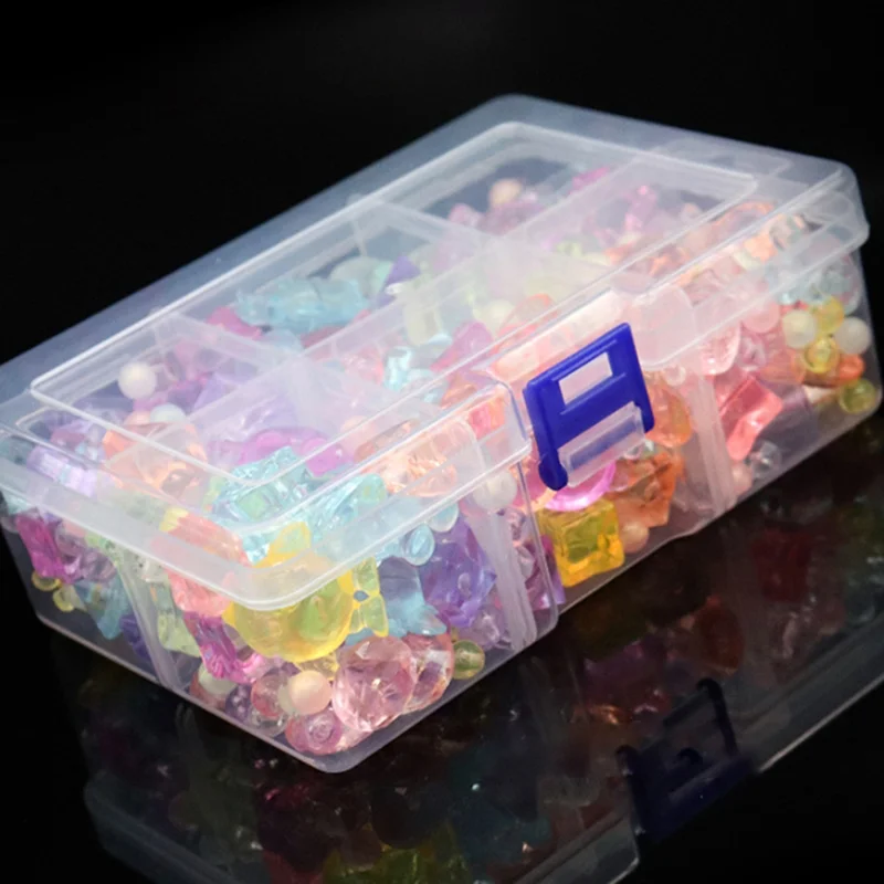 1PC 6-Grid Plastic Box Removable Storage Box For Tools Jewelry And Fishing Gear Desktop Storage Box