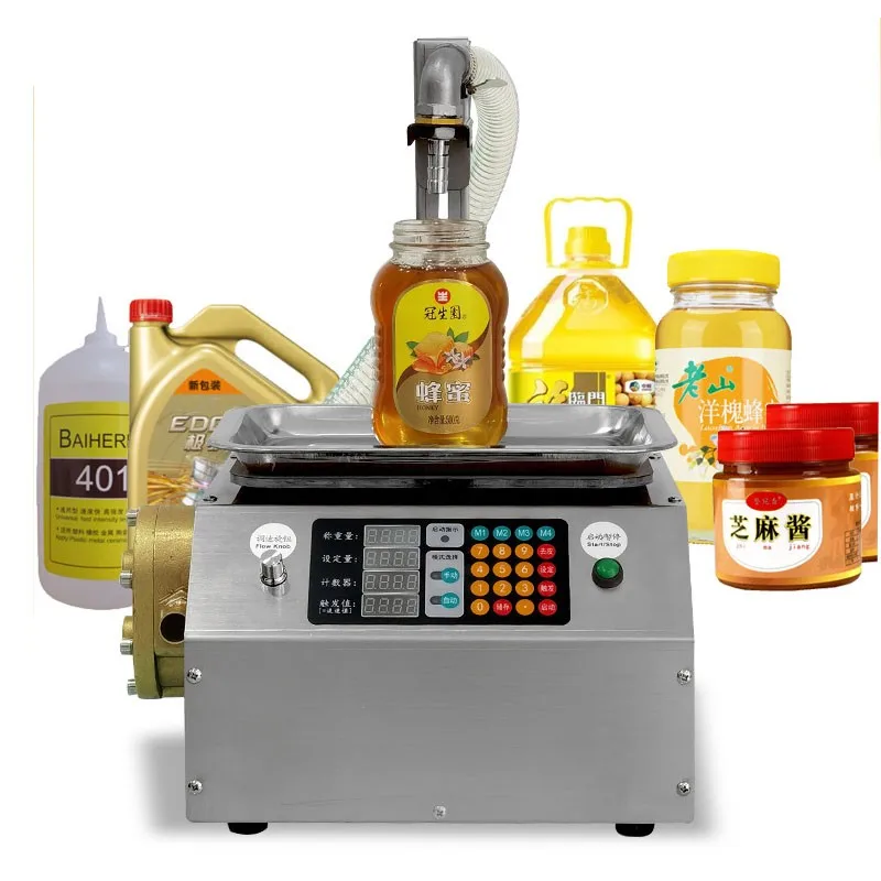 CSY-L15 fluxo que pesa o tipo totalmente automático que dispensa a máquina de enchimento mel molho de gergelim comestível óleo cola líquido viscoso