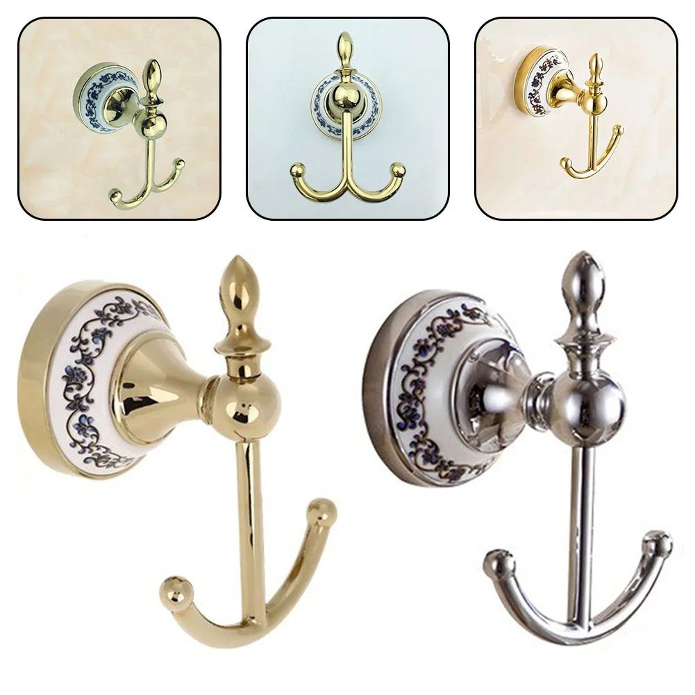 

Компактная фурнитура для ванной комнаты, двойные крючки, подвеска для хранения в ванной комнате, устойчивый к коррозии материал, элегантный минималистичный аксессуар