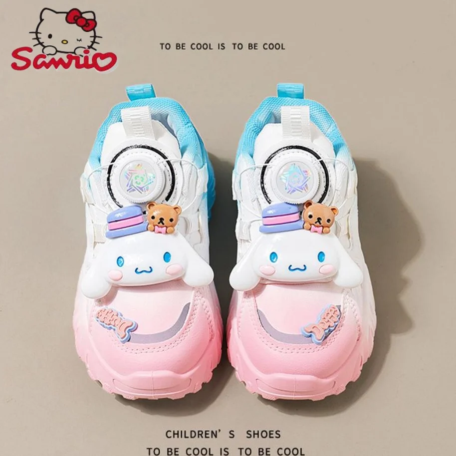 Kawaii Hello Kitty Sport Shoes Sanrio Kids Board Shoes Anime Cinnamorol Shoes Kuromi Tennis Shoes Children Basket Shoes