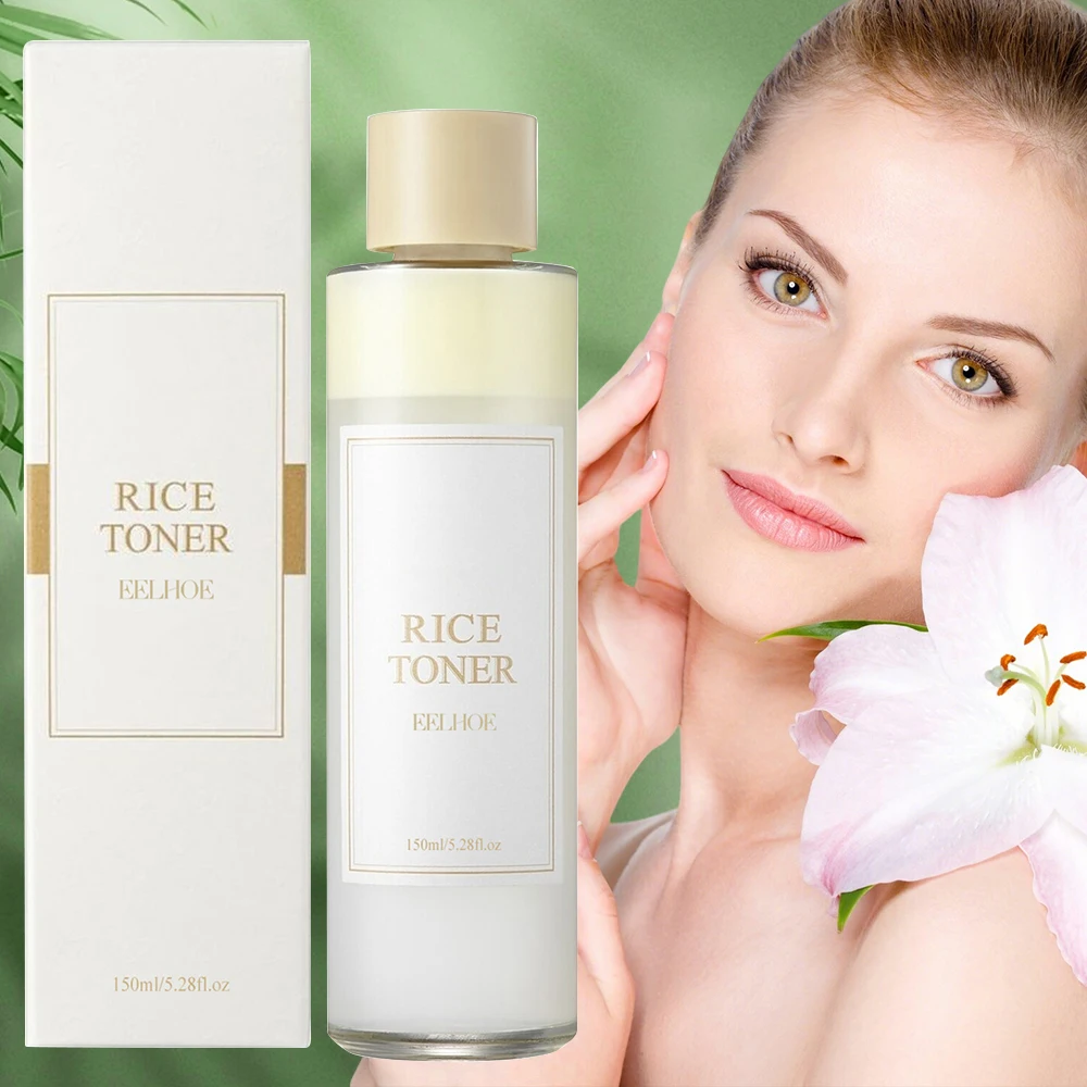 150ml Rice Toner Moisturizing Firming Repairs Damaged Skin Oil Control Tighter Soothing Brightening Pore Shrinking Skin Care