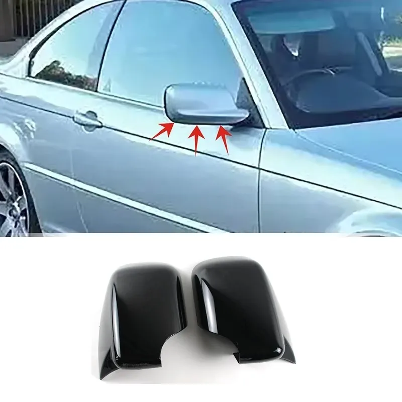 

Car Side Rearview Mirror Cap Cover Decoration Trim Stickers For BMW 3 5 Series E46 E39 2003 LHD Auto Exterior Accessories Decals