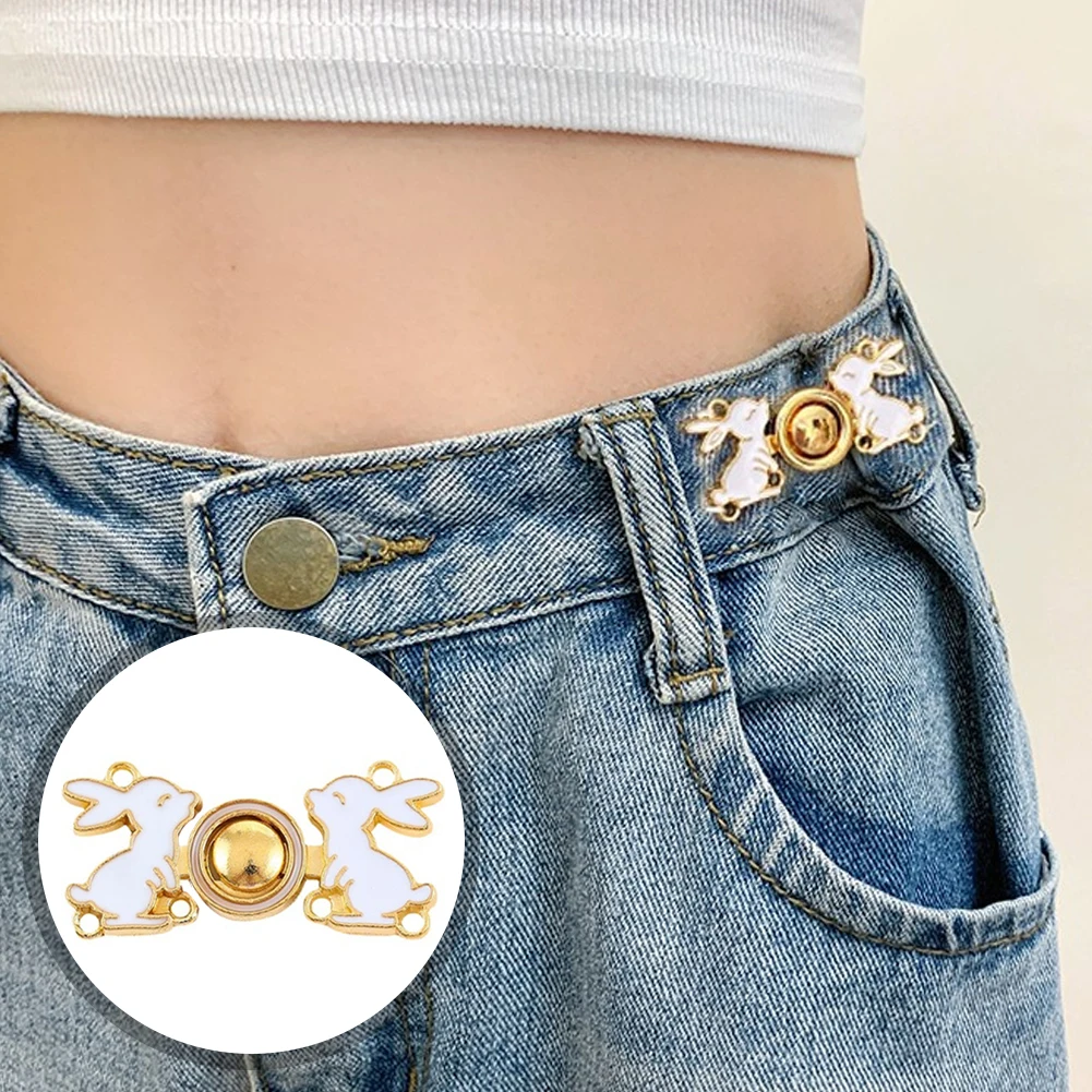 Tighten Waist Button fr Skirt Pants Jeans Adjustable Waist Clip Metal Pins Clothing Accessories DIY Detachable Waist Button