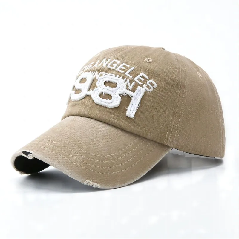 Baseball Cap Vintage 1981 Stereoscopic Embroidered Cap 3D Applique Embroidered Cap Washed Visor