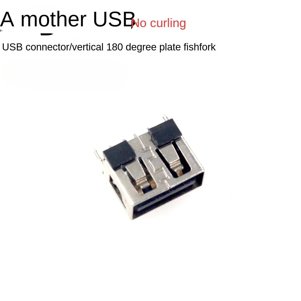 10Pcs/lot USB Type - A AF10.0 Female PCB Mount Socket Connector 4PIN SMT length: 10.0mm USB Connector
