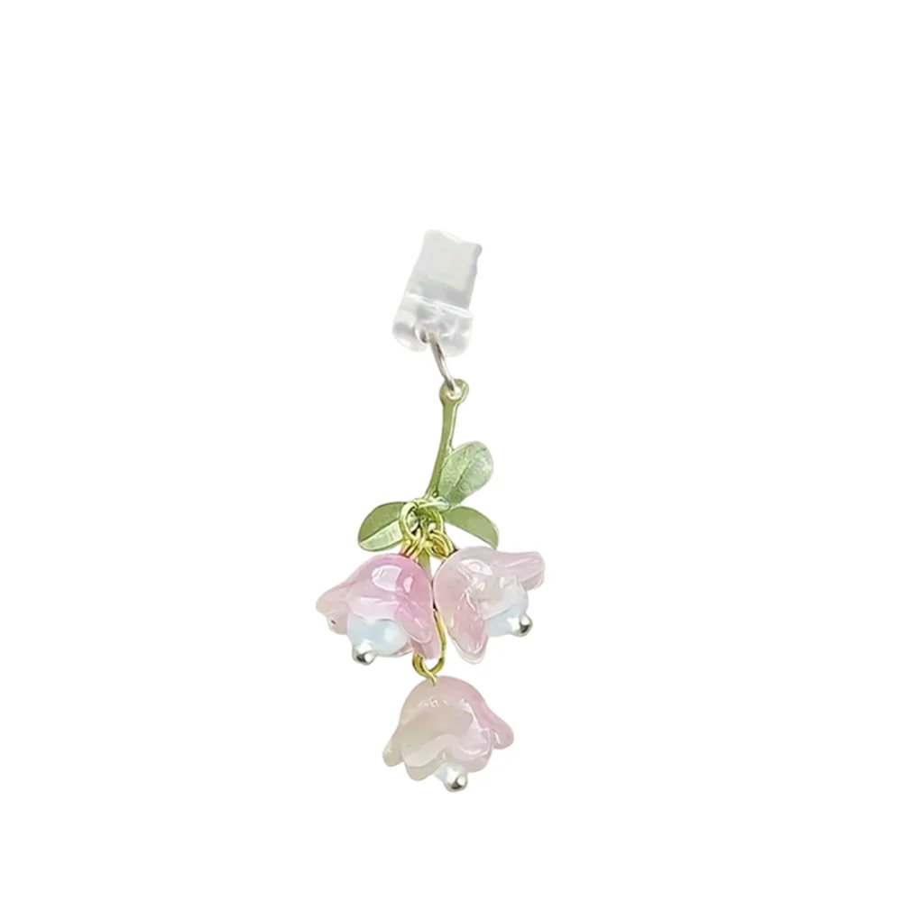 Leaf Dust Plug Exquisite Mobile Phone Dust Plug Acrylic Dust Plug Cute For Android Phone Mobile Phone Type-C Devices