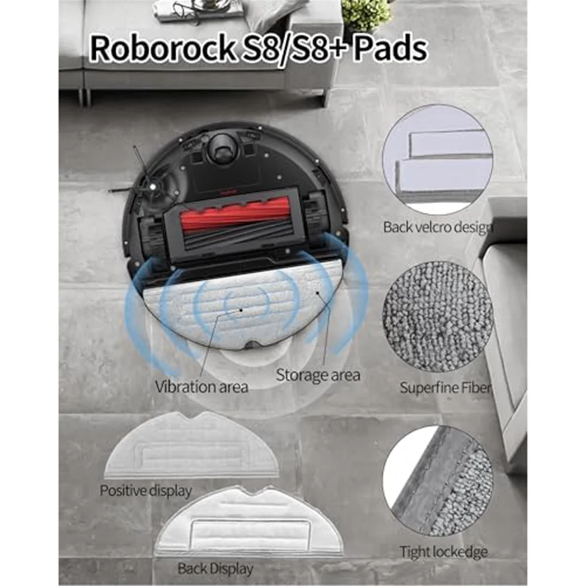 For Roborock S8 / S8+ / S8 Pro Ultra Robot Vacuum Cleaner Main Side Brush Hepa Filter Mop Cloth Dust Bags