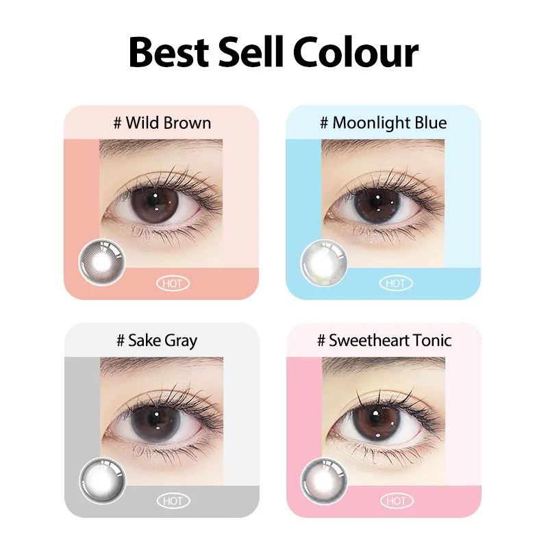 Kilala Color Contact Lenses 6 Months Lens 1 Pair/2 PCS Prescription Natural Color Lens Cosmetic Eye Makeup Brighten Eye Color