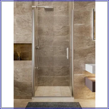 Frameless Pivot Shower Door 34-35.4" W x 72" H Chrome