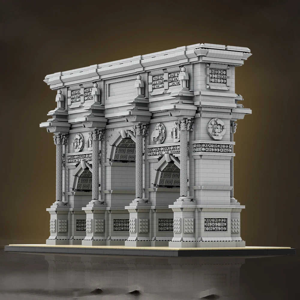 Gobricks Famous Landmarks of French Architecture Arc de Triomphes Building Block set Famous Street View Arch Collect Brick Toys