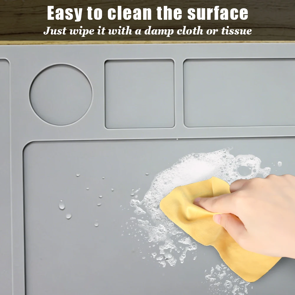 Weapons Cleaning Mat 89x30cm Gun Cleaning Pad Rifle Mat Handgun Maintenance Tray with Organizer Magnetic Dots Repair Pad view 4