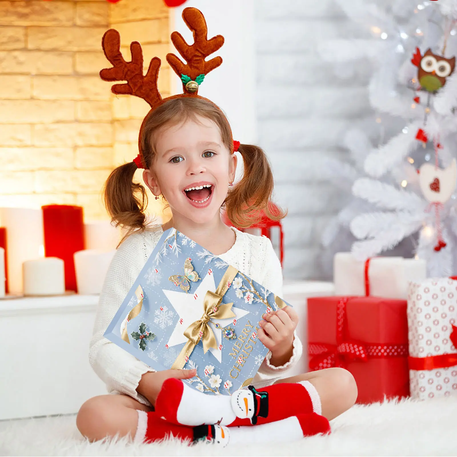 Timer Clips for 24 Hour Timer Christmas Advent Calendar Bracelets For Girls 24 Days Xmas Teeth Brushing Timer for Kids 2 Minute