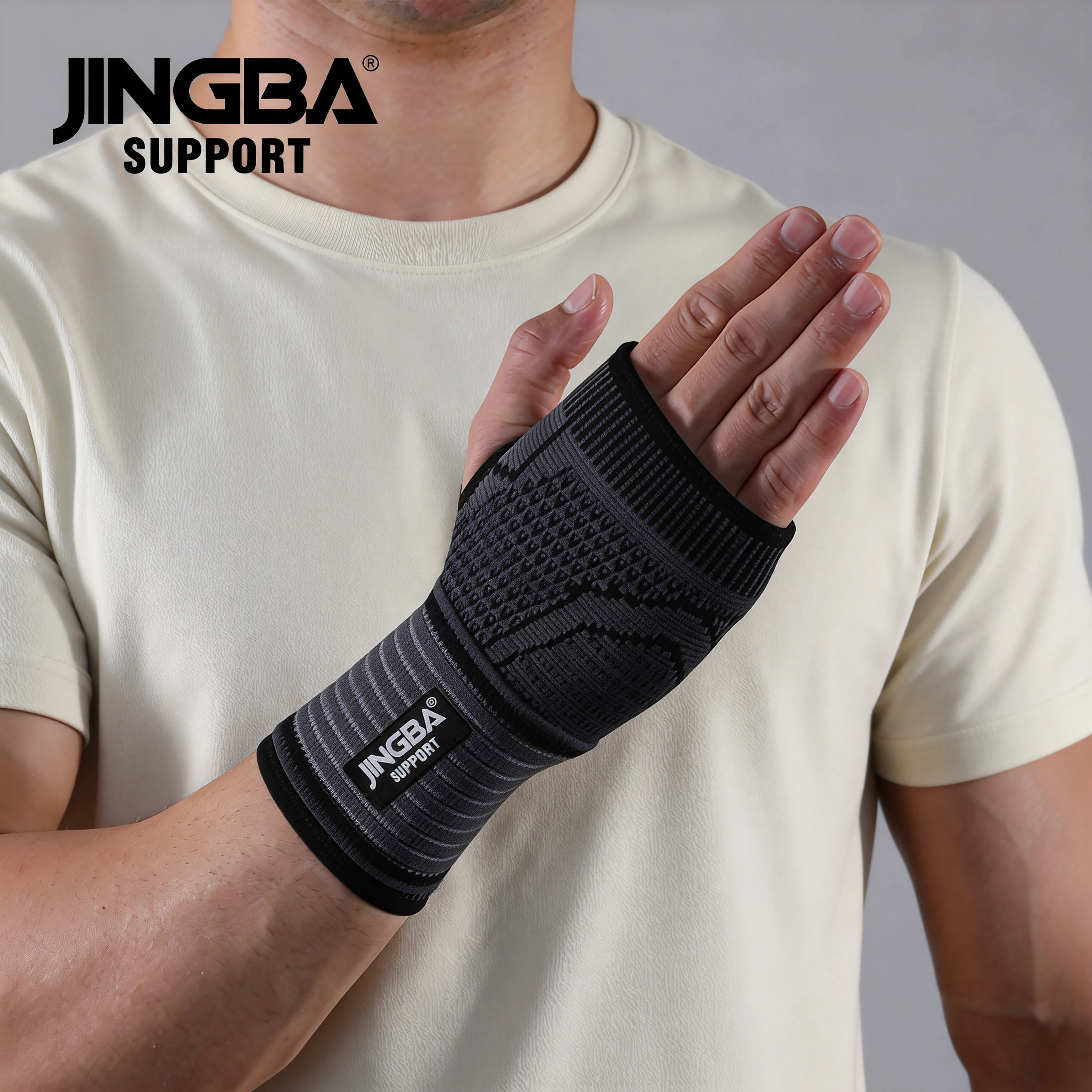 JINGBA SUPPORT 1 Piece Elastic Breathable Wrist Palm Sleeve