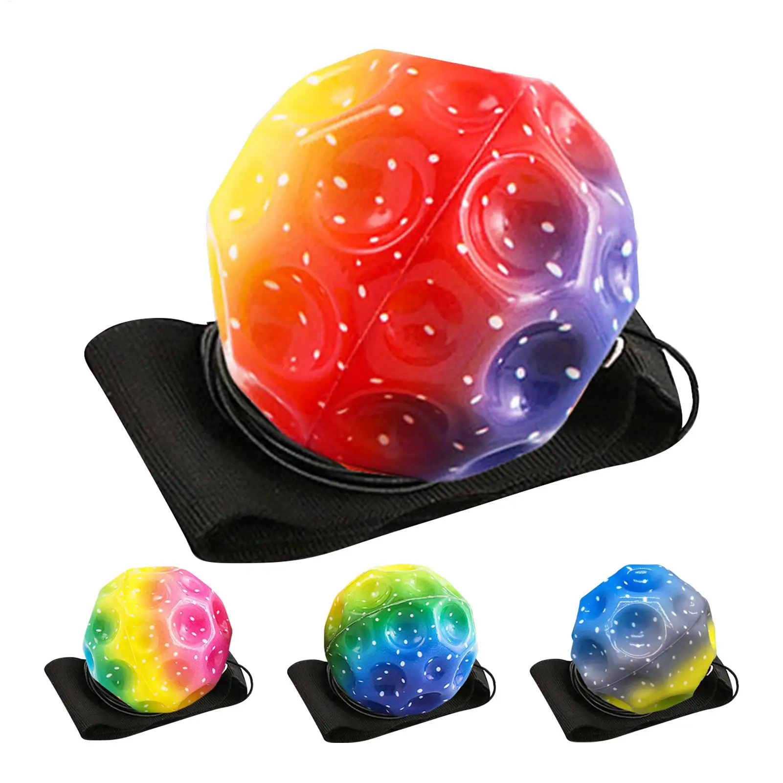 1Pcs Wrist Return Balls Sports Bouncy Ball Attached to a String for Kids Birthday Party Favors Adult Wrist Return Trainers Toy