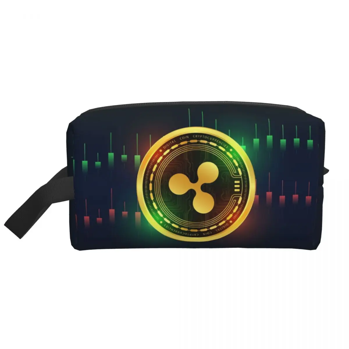 Custom Kawaii Ripple XRP Travel Toiletry Bag Women Bitcoin Cryptocurrency  Makeup Cosmetic Bag Beauty Storage Dopp Kit