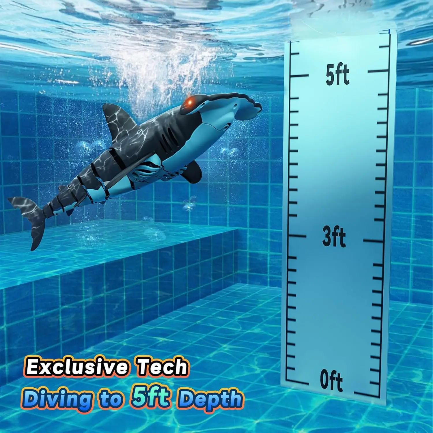 Giocattoli di squalo telecomandati Alta simulazione, Giochi d'acqua estivi per bambini, Regali ideali per ragazzi, Giochi divertenti per feste per piscina e bagno