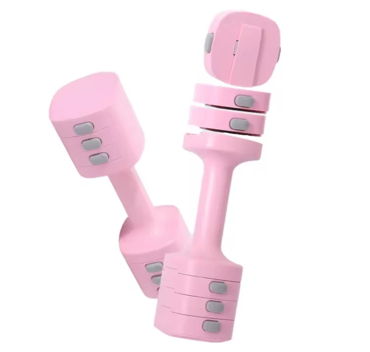 4 in 1 5kg ABS Free Weights Men Women  Yoga Training Home Gym Workout Sport Adjustable Dumbbell Kettle Set