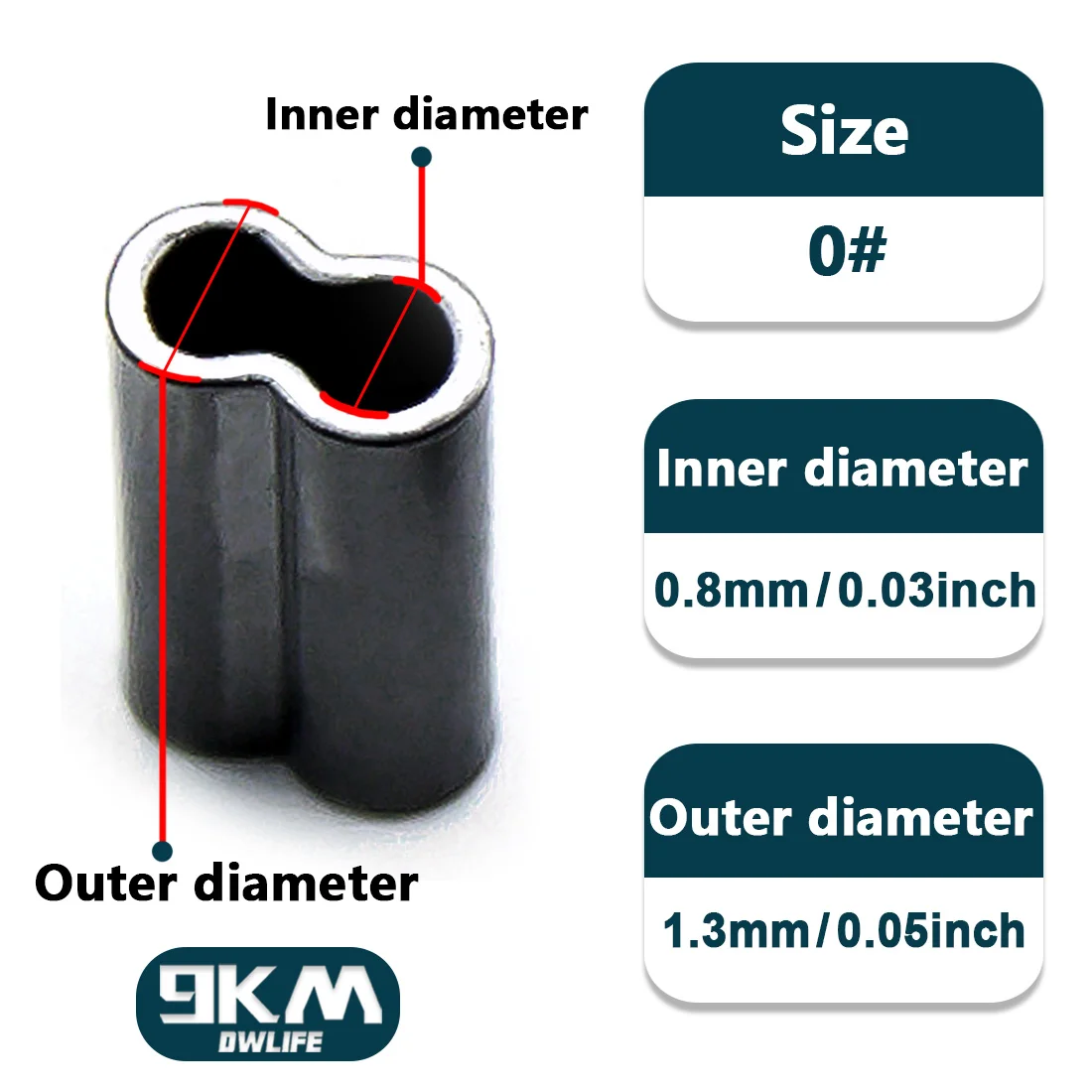 9KM 50Pcs Angeln Crimpen Ärmeln Draht Rohr Angeln Einzigen Doppel Barrel Angelschnur Zubehör Rohr Stecker