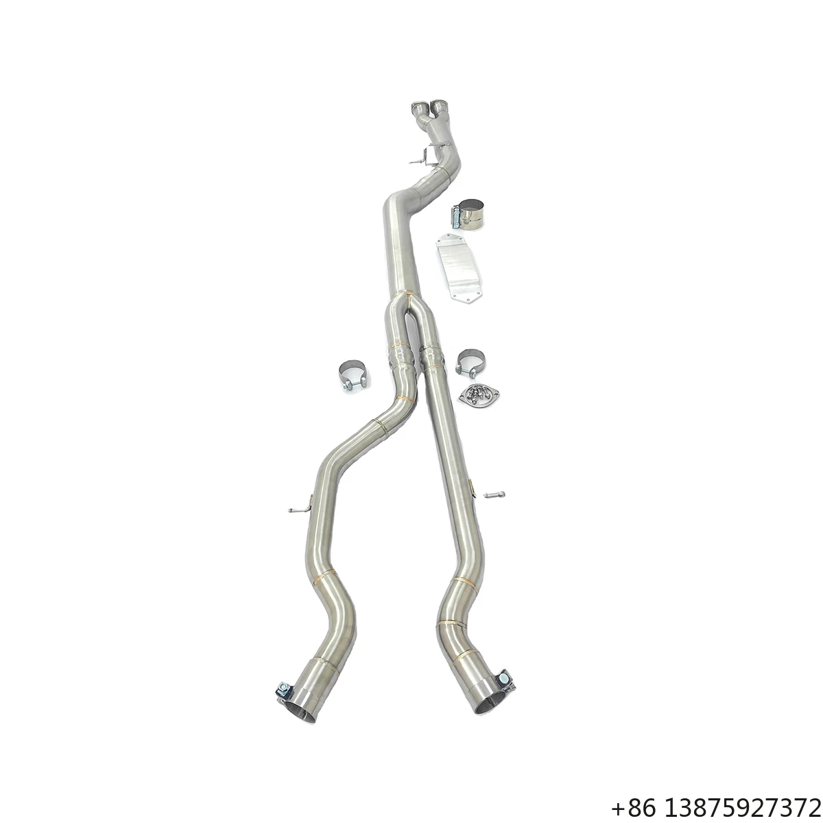 

3.5"/89MM Single Midpipe for S55 M3 F80 M4 F82 3.0T Exhaust System High Quality SS304 Middle Pipe Auto Exhaust Pipe
