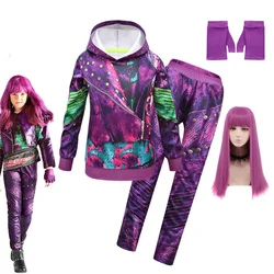 Kids Descendants 3 Mal Clothes For Girls Evie Cosplay Costume Child Fantasia Halloween Clothes Wig Birthday Party Fancy Dress