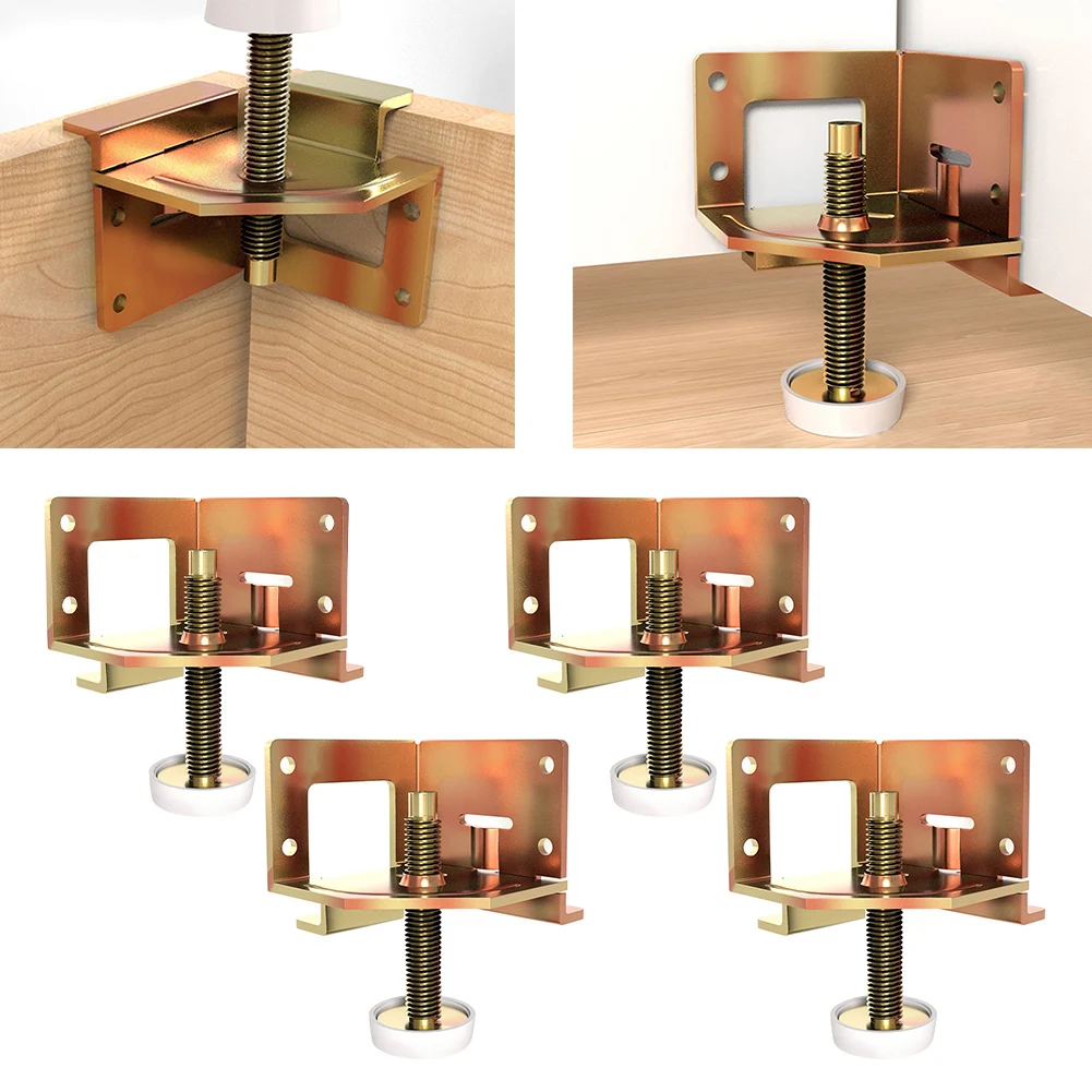 4pcs Adjustable Wardrobe Feet Anti-Slip Support Legs Stable Furniture Leveling Leg Heavy Leveler Duty Leg