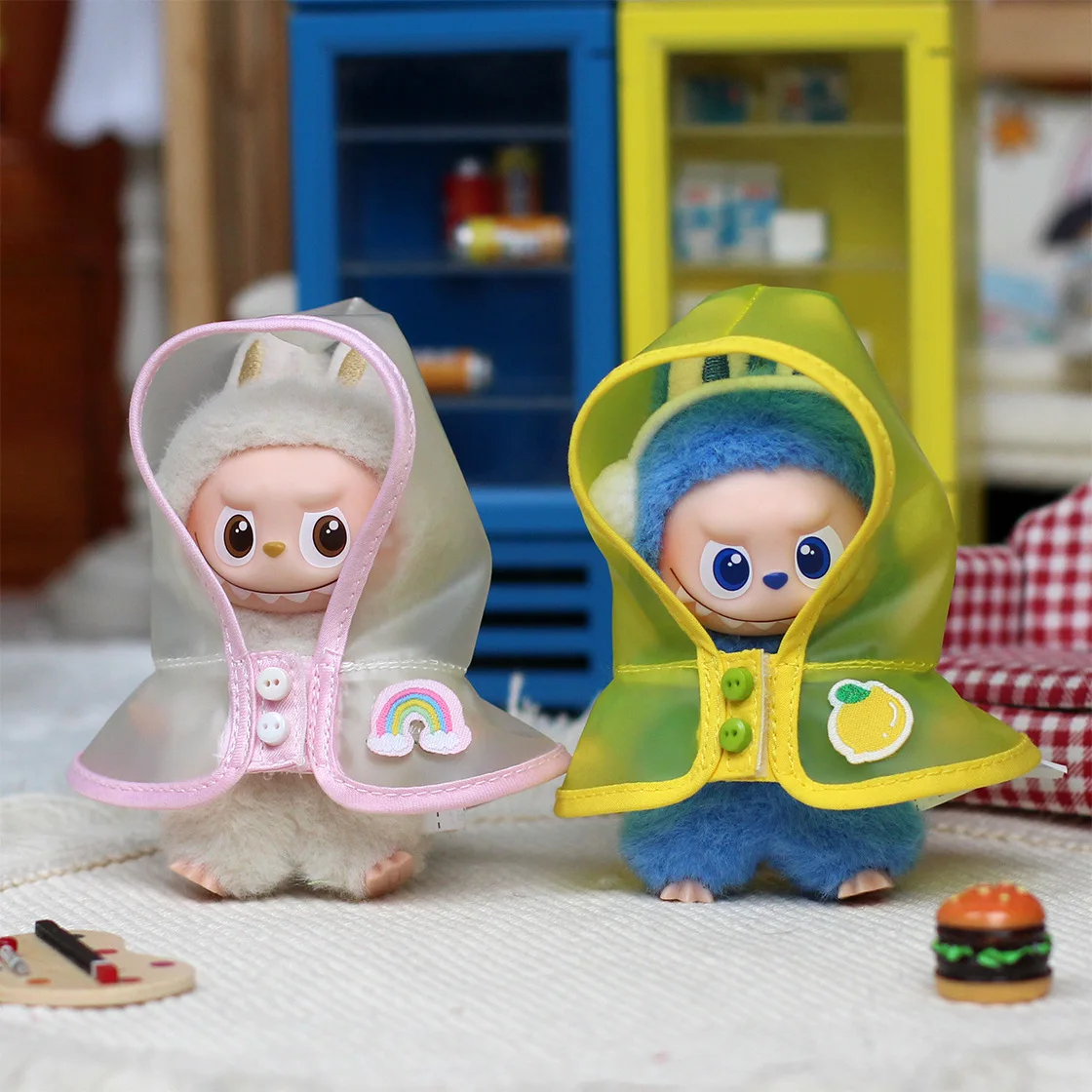 Per 4.0 Pin for Love labubu Abbigliamento impermeabile trasparente Scarpe per mini Labubu Accessori per abiti