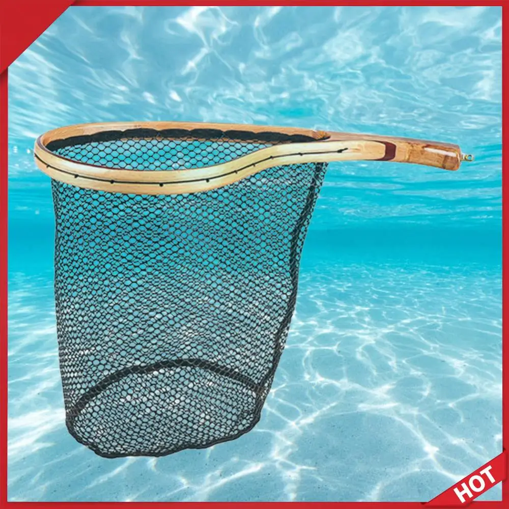 

Рыболовный подсачек с деревянной ручкой для ловли нахлыстом, для вылавливания и отпускания форели, окуня, щуки, рыболовные инструменты