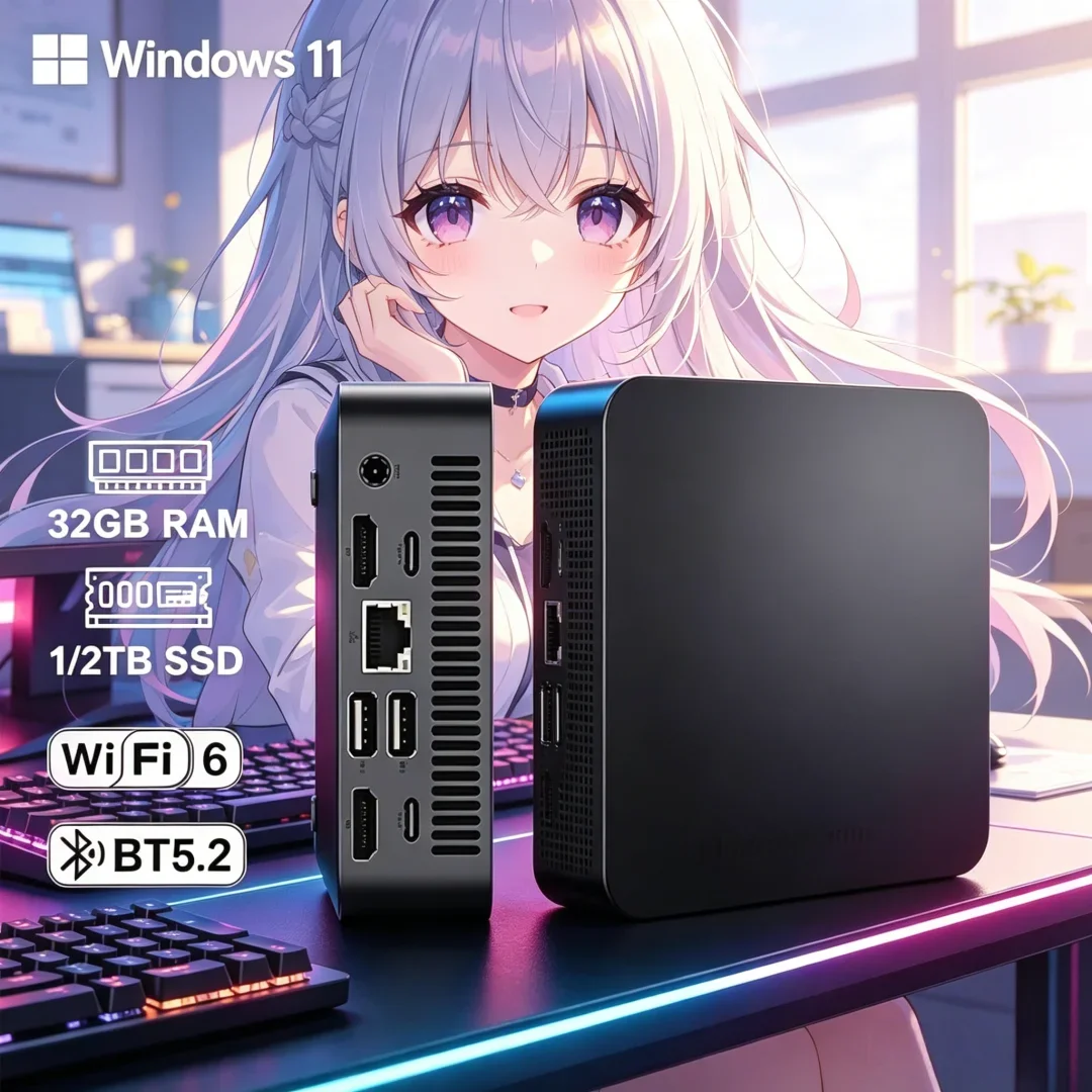 

2026 Cosmopolitan Lustrous MINI PC Windows 11 Pro Core I3 6100 RAM 1TB SSD WIFI 6 BT5.2 4K HD Sumptuous Leisure Gaming