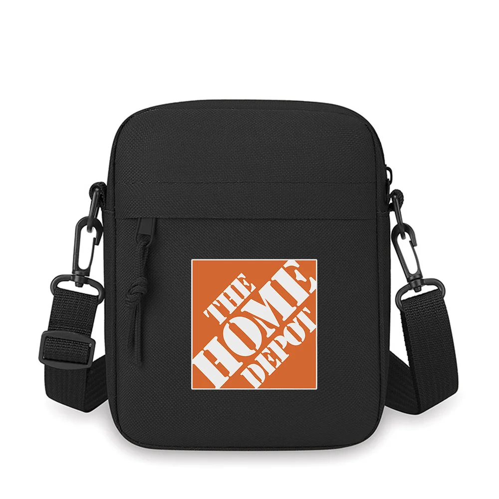 

White words orange background square logo Men Crossbody Bag Single Shoulder Women Cartoon Anime Film Printing Design Unisex