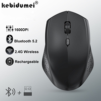 Bluetooth 5.2 Mouse 2.4G Wireless Dual Mode Mouse Rechargeable Gaming Mouse Ergonomic Silent Mouse 1600DPI For MacBook Laptop PC