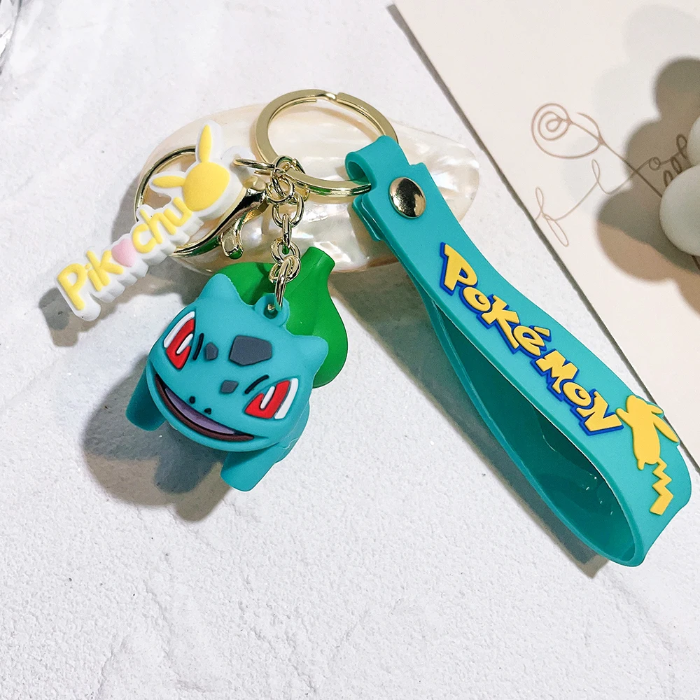 Niedlicher Pokemon Pikachu Schlüsselanhänger, weicher Puppenanhänger, Schulranzen-Taschenanhänger, Schlüsselring, Souvenir, Dekoration, Geschenk für Pokemon-Fans